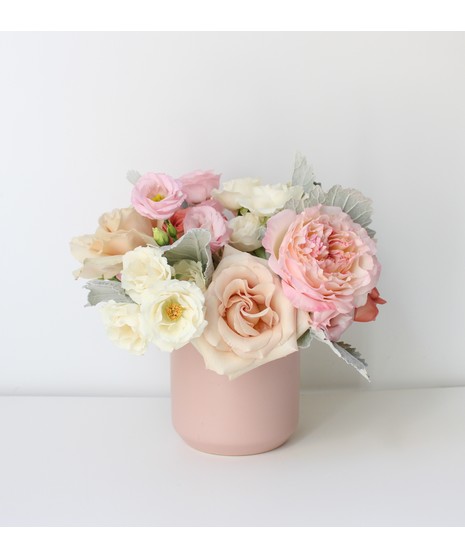 dusty terracotta pink roses in dramatic bohemian style